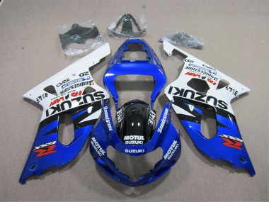 ABS Carenado GSXR 600 K1 K2 K3 2001-2003 - Azul Blanco Motul