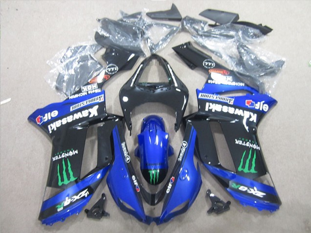 ABS Kits Carenado ZX6R 2007-2008 - Negro Azul Verde Monster