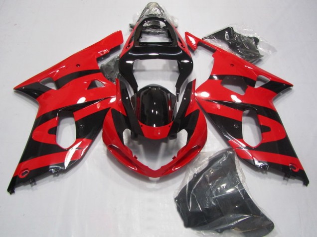 ABS Plástico GSXR 750 K1 K2 K3 2001-2003 - Negro Rojo