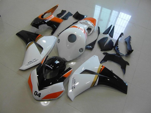 Carenado CBR 1000 RR 2008-2011 - Blanco & Negro & Naranja Carrera