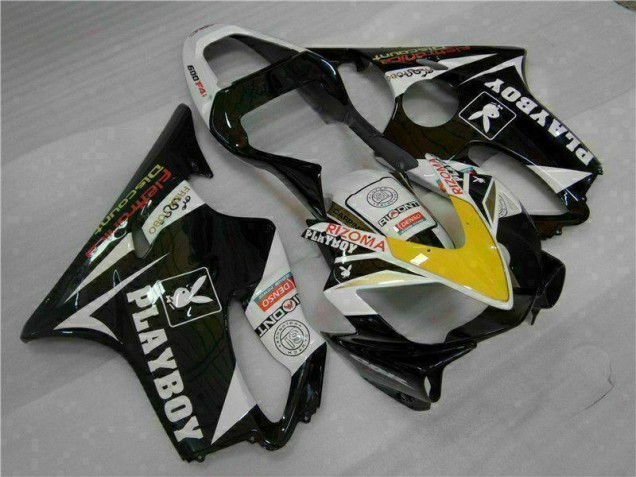 Carenado CBR 600 F4i 2001-2003 - Amarillo Plata Negro Playboy