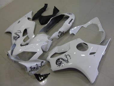 Carenado CBR 600 F4i 2004-2007 - Blanco con Negro Dragon