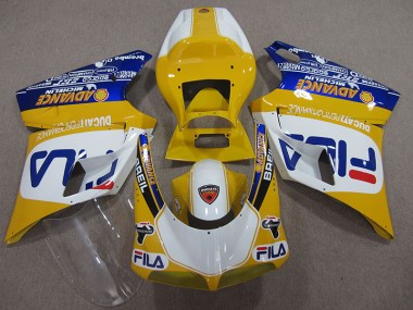 Carenado Ducati 748 1993-2005 - Amarillo Blanco Fila