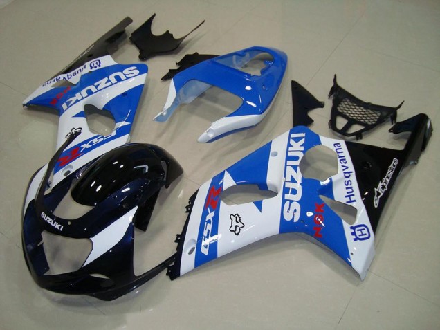 Carenado GSXR 1000 K1 2000-2002 - Negro Azul Blanco