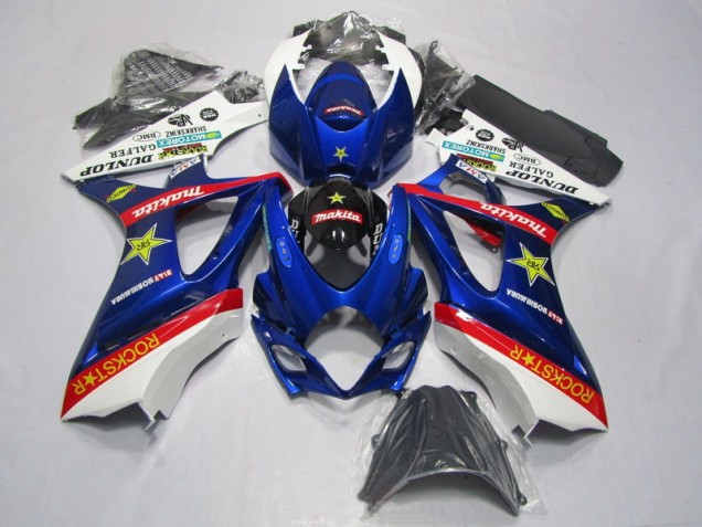 Carenado GSXR 1000 K7 2007-2008 - Azul Rojo Rockstar