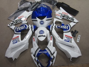 Carenado GSXR 1000 K7 2007-2008 - Blanco Azul Lucky Strike Rojo Motul