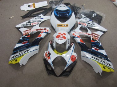 Carenado GSXR 1000 K7 2007-2008 - Blanco Azul Oscuro Dog