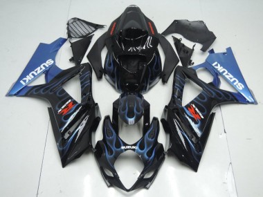 Carenado GSXR 1000 K7 2007-2008 - Llama azul negra