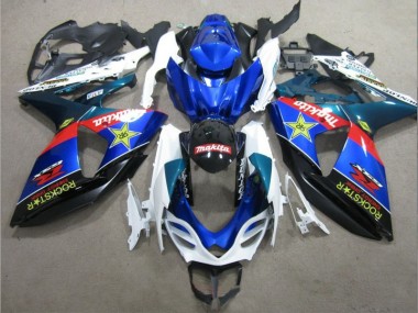 Carenado GSXR 1000 K9 2009-2016 - Azul Blanco Rockstar