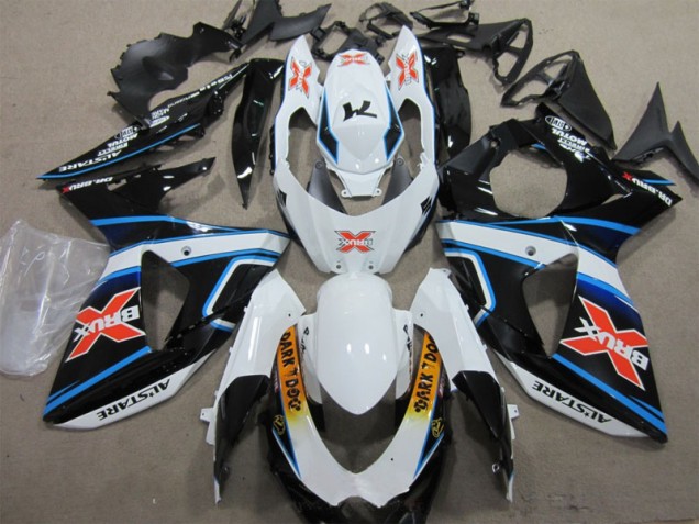 Carenado GSXR 1000 K9 2009-2016 - Blanco Azul Brux Oscuro Dog