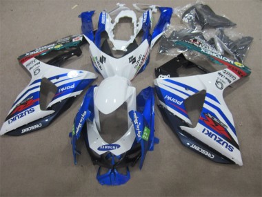 Carenado GSXR 1000 K9 2009-2016 - Blanco Azul Samsung