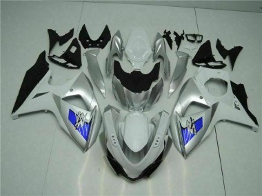 Carenado GSXR 1000 K9 2009-2016 - Plata Blanco