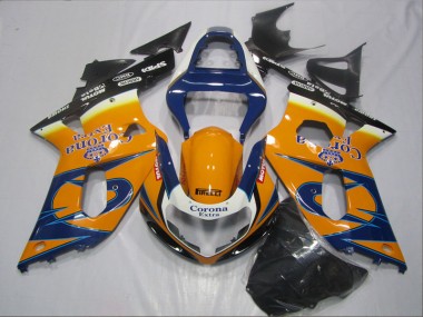 Carenado GSXR 600 K1 K2 K3 2001-2003 - Azul Naranja Corona Extra