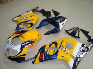 Carenado GSXR 750 K1 K2 K3 2001-2003 - Amarillo Azul Corona Extra Motul