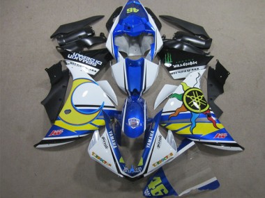 Carenado R1 2012-2014 - Azul Blanco Amarillo 46