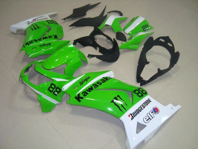 Carenado ZX 250R 2008-2012 - Verde & Blanco