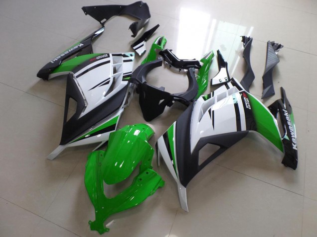 Carenado ZX 300R 2013-2016 - Verde Negro & Blanco