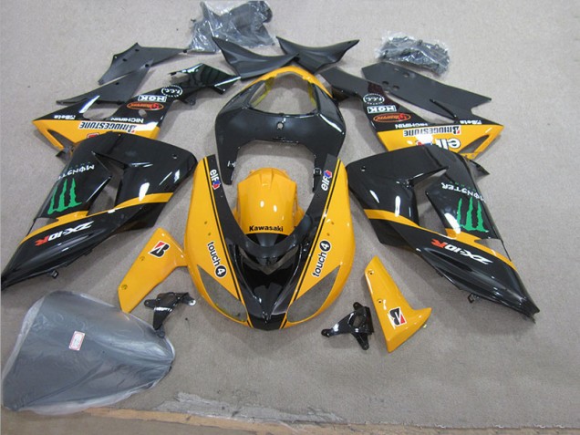 Carenado ZX10R 2006-2007 - Negro Amarillo Touch4 Monster