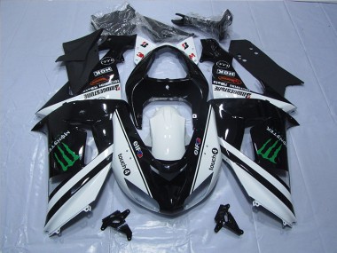 Carenado ZX10R 2006-2007 - Negro Blanco Touch4 Monster