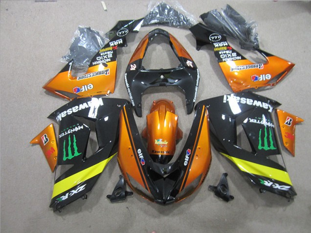 Carenado ZX10R 2006-2007 - Negro Naranja Monster