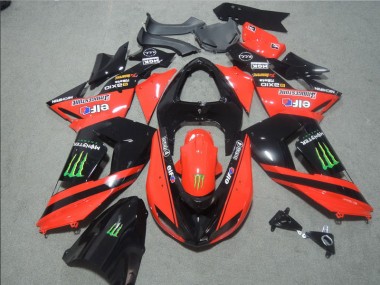 Carenado ZX10R 2006-2007 - Negro Rojo Touch4 Monster