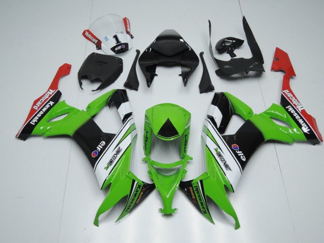 Carenado ZX10R 2008-2010 - Blanco Negro & Verde