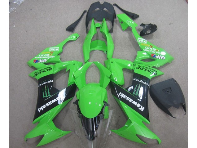 Carenado ZX10R 2008-2010 - Verde Negro Monster