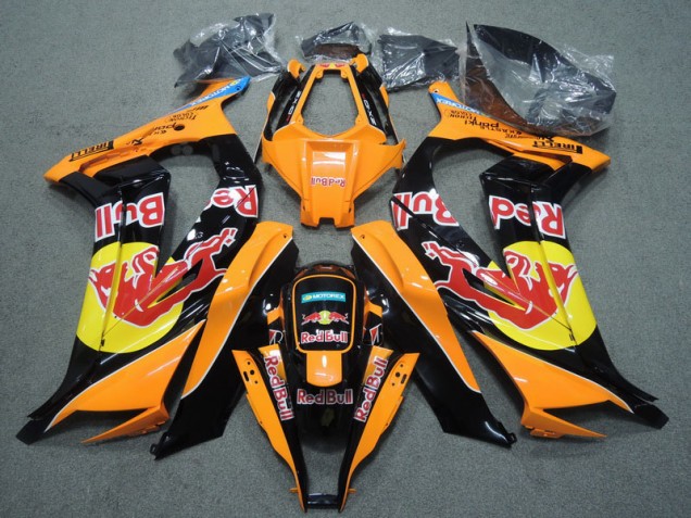 Carenado ZX10R 2011-2015 - Negro Naranja Red Bull