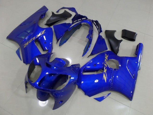 Carenado ZX12R 2000-2001 - Azul con Oro Pegatinas