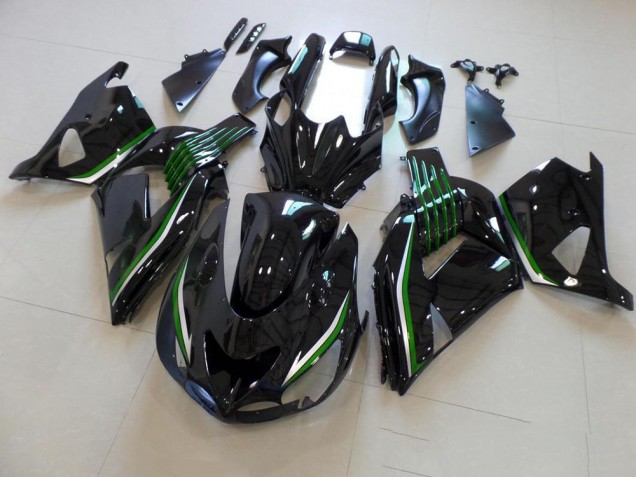 Carenado ZX14R ZZR 1400 2006-2011 - Brillante Negro con Verde Line