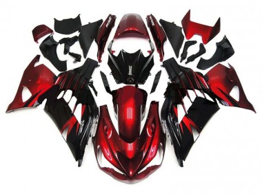 Carenado ZX14R ZZR 1400 2012-2021 - Rojo Negro