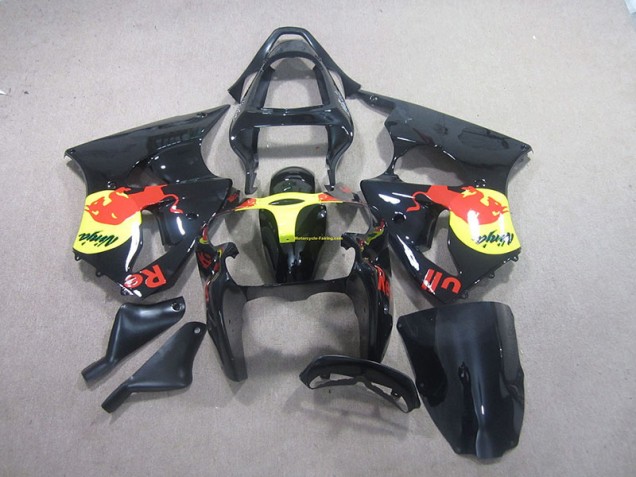 Carenado ZX6R 2000-2002 - Negro Amarillo Red Bull Ninja