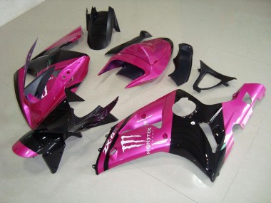 Carenado ZX6R 2003-2004 - Rosa Negro Monster