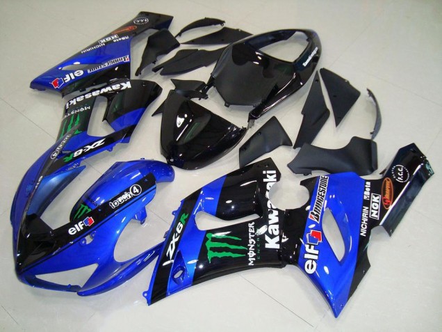 Carenado ZX6R 2005-2006 - Caramelo Azul Monster