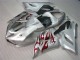 Carenado ZX6R 2005-2006 - Plata Rojo Llamas