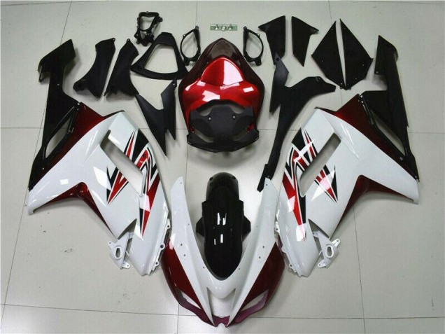 Carenado ZX6R 2007-2008 - Blanco Negro Rojo