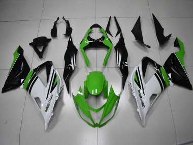 Carenado ZX6R 2013-2018 - Negro Verde Blanco