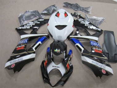 Inyección Kit Carenado GSXR 1000 K7 2007-2008 - Negro Blanco Azul