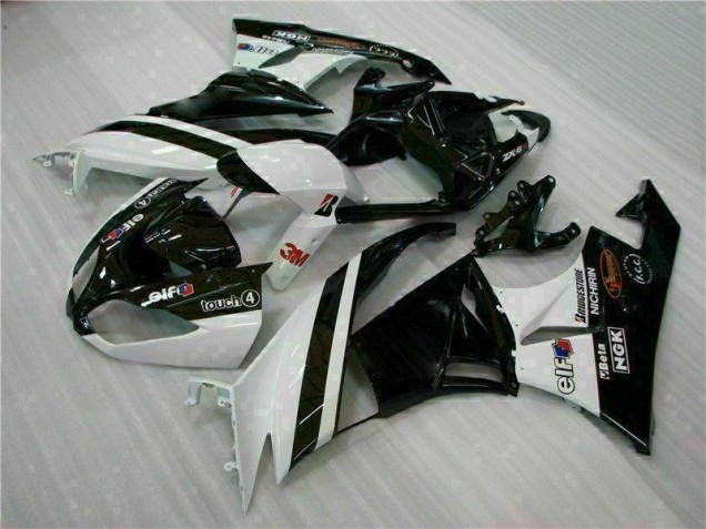 Inyección Kits Carenado ZX6R 2009-2012 - Negro Blanco 3M Touch4