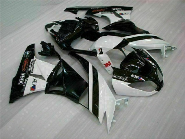 Inyección Kits Carenado ZX6R 2009-2012 - Negro Blanco 3M Touch4