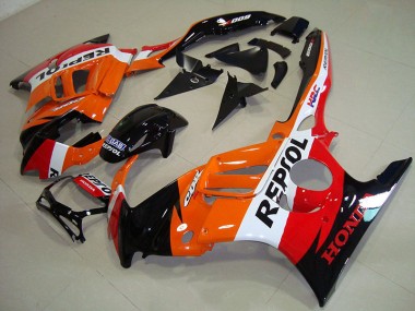 Kit ABS Carenado CBR 600 F3 1995-1998 - Negro Naranja Repsol