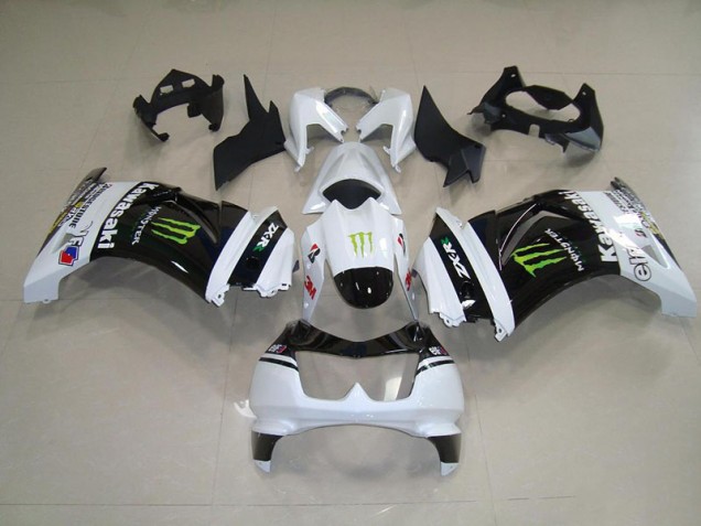 Kit Carenado ABS Completo ZX 250R 2008-2012 - Negro Blanco Monster