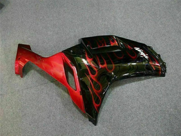 Kit Carenado ZX6R 2007-2008 - Negro Rojo Llama