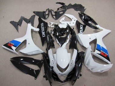 Plástico GSXR 1000 K9 2009-2016 - Blanco Negro